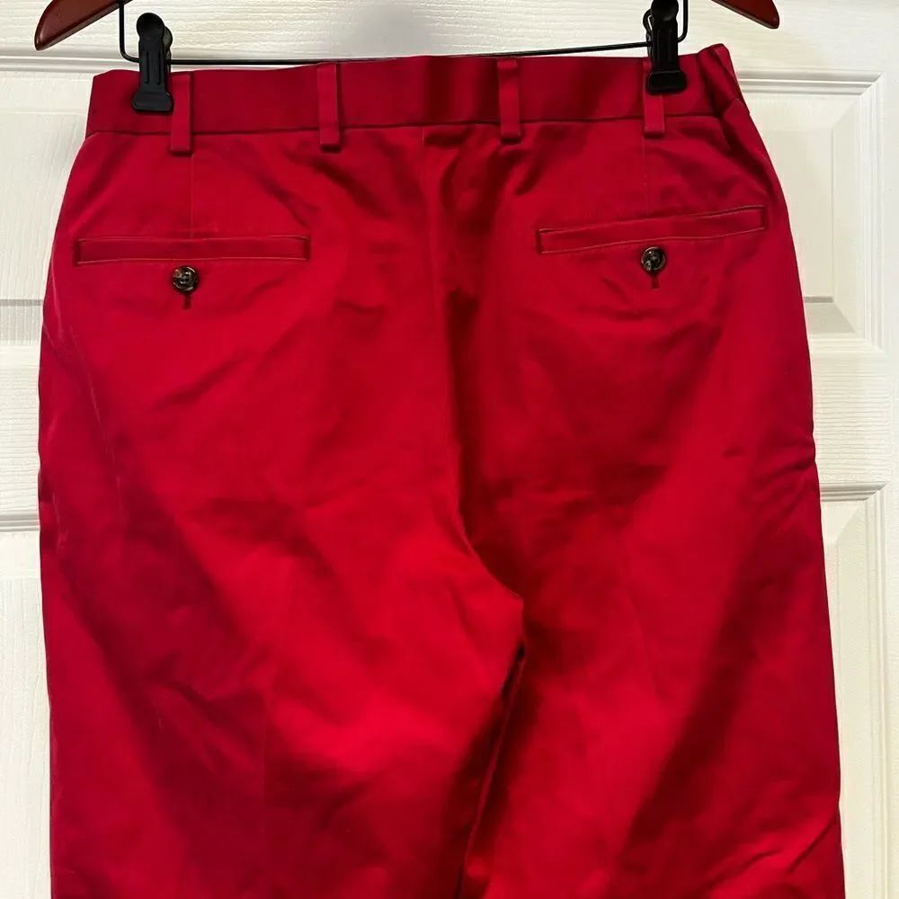 Brooks Brothers Muted Red Clark Lightweight Advantage Chinos sz 32-/ 34 EUC